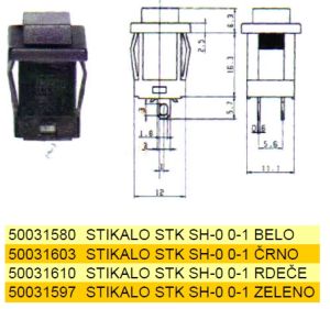 STIKALO STK SH-0 0-1 RDEČE