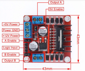 H-BRIDGE / MOST L298 pogon 2A za koračni ali krtačni motor